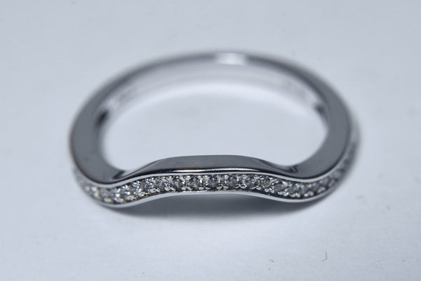 Sterling Silver Cubic Zirconia Arch Ring - Size 8