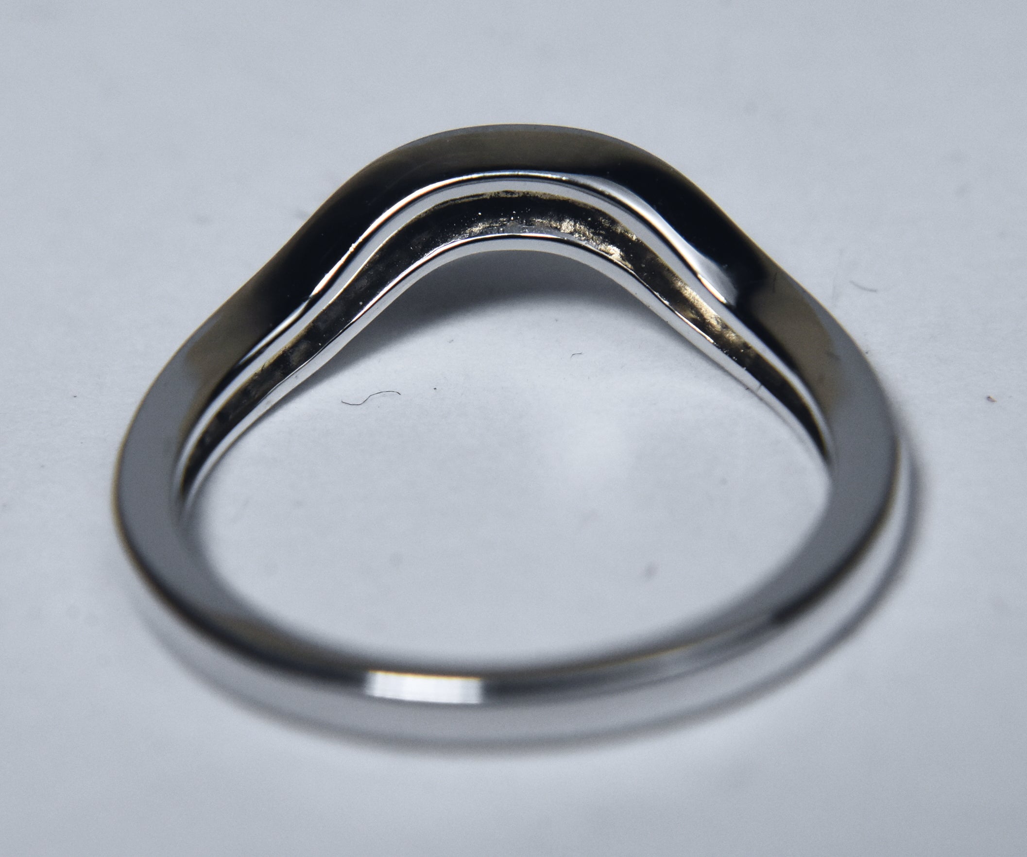 Sterling Silver Cubic Zirconia Arch Ring - Size 8