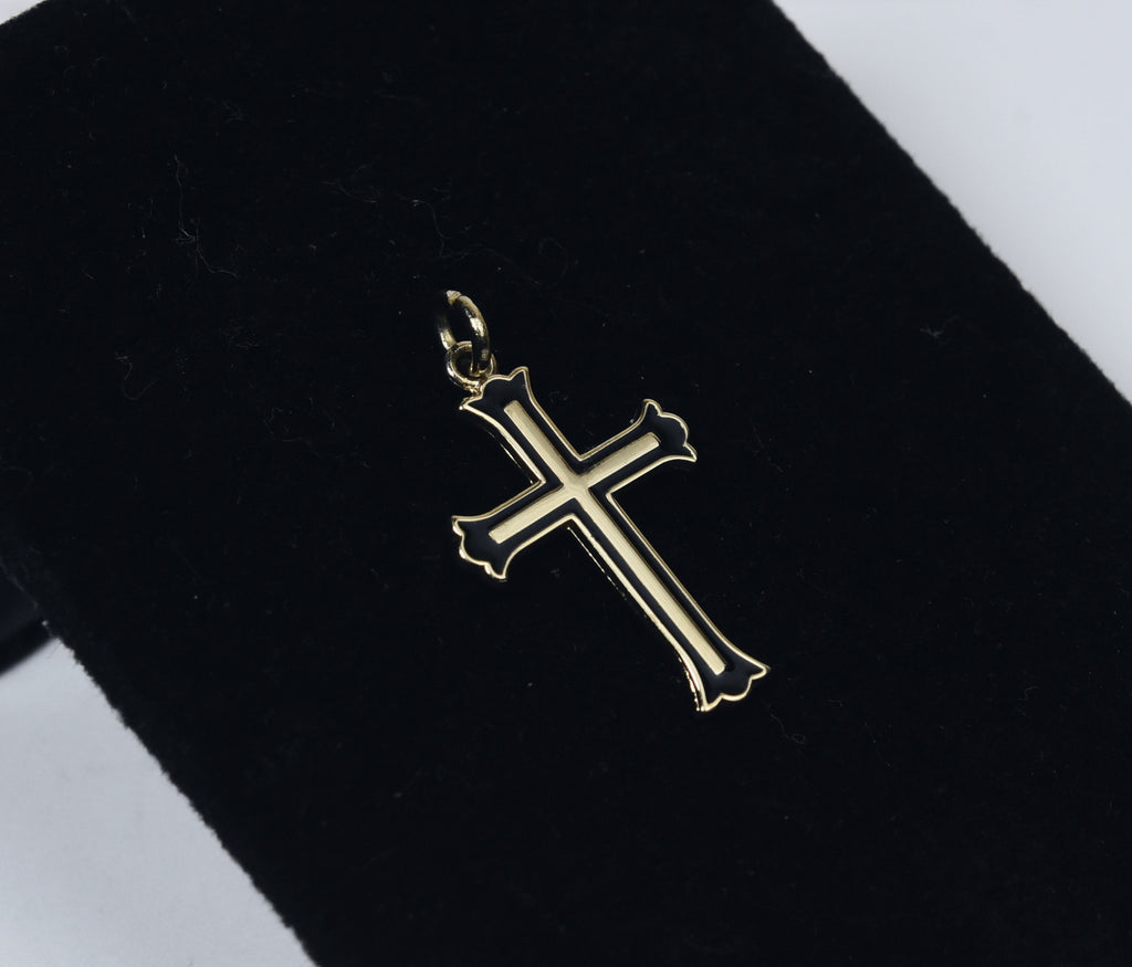 Avanti - Gold Tone Sterling Silver Cross Pendant