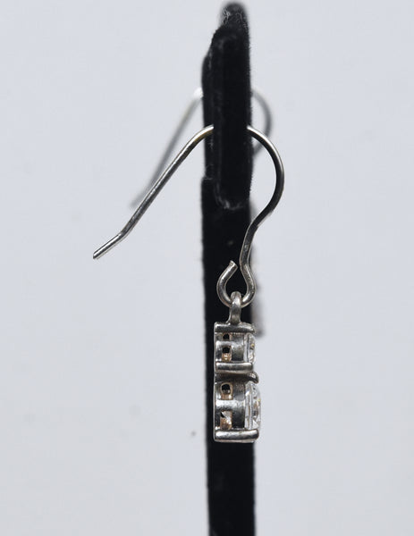 Avon - Sterling Silver Crystal Dangle Earrings