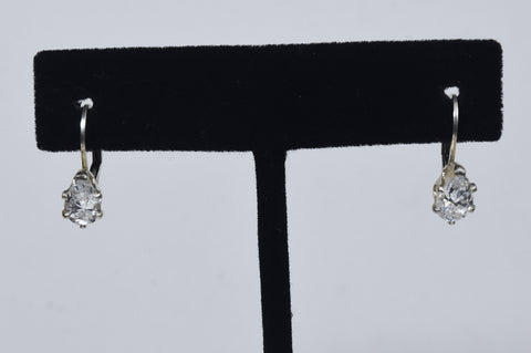 Avon - Clear Topaz Sterling Silver Lever Back Earrings