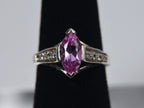 Avon - Sterling Silver Pink Sapphire Ring - Size 6