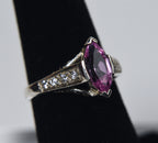 Avon - Sterling Silver Pink Sapphire Ring - Size 6