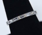 Sterling Silver Glass Baguette Band - Size 7.75