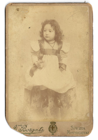 Antique Italian Photograph of Young Girl