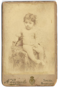 Antique Italian Photograph of Baby Girl