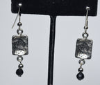 Pair of Floral Bas Relief Style Dangle Earrings