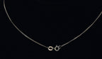 Small Sterling Silver Bezel Set Crystal Pendant on Sterling Silver Chain Necklace