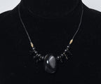 Black Onyx Pendant and Ebony Necklace