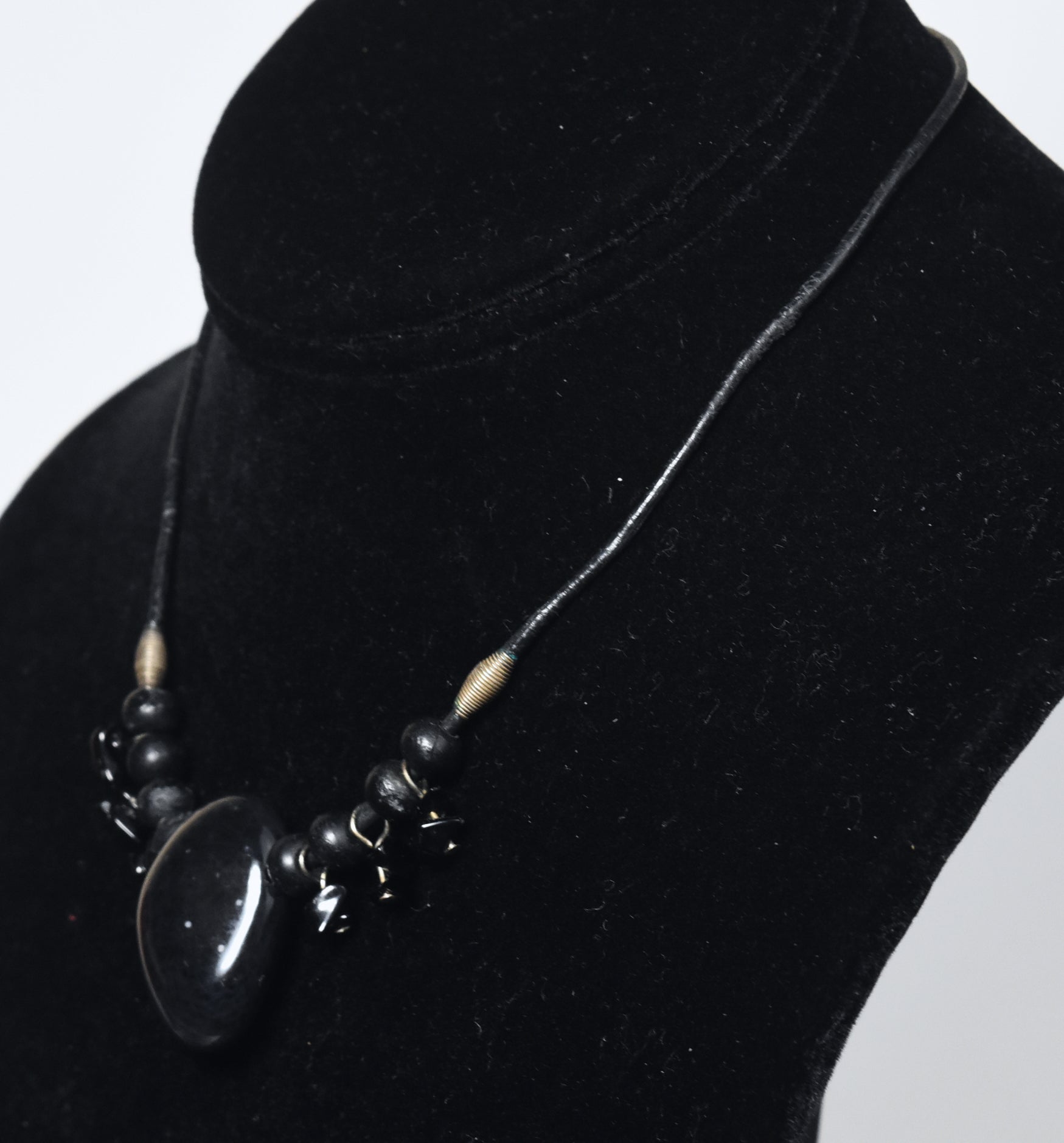 Black Onyx Pendant and Ebony Necklace