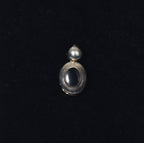 Vintage Sterling Silver Black Onyx Pendant
