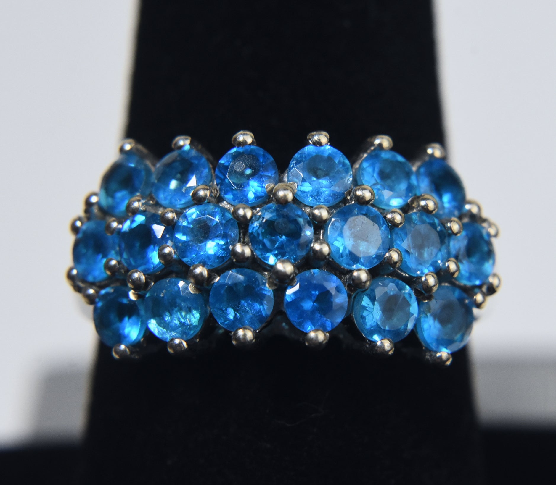 Blue Crystal Ring - Size 8