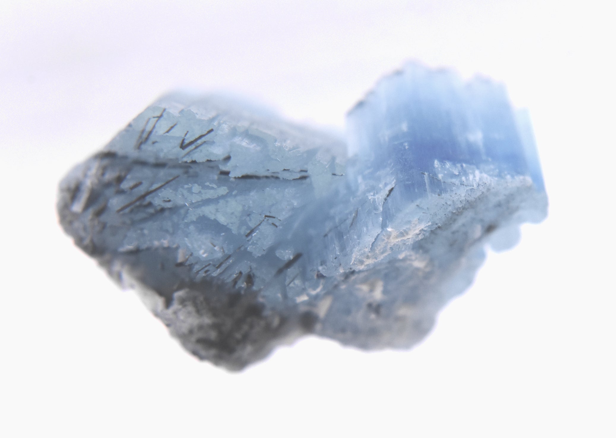 Very Rare and Beautiful Blue Alkali-Beryl Thumbnail Mineral Specimen - Afghanistan
