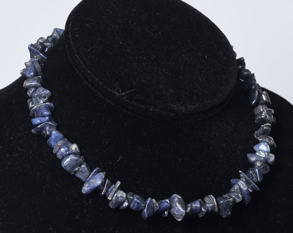 Blue Aventurine Chip Bead Necklace
