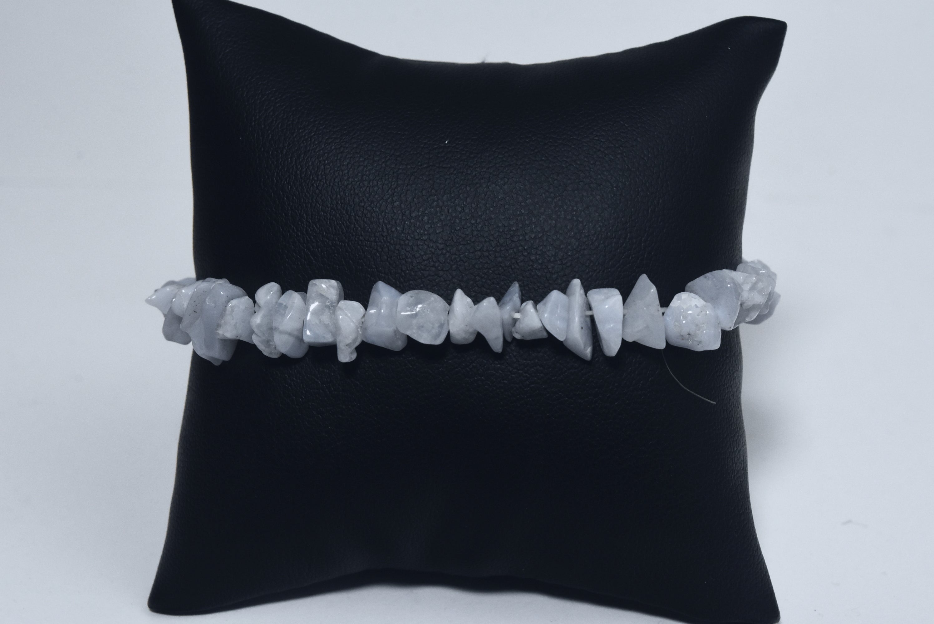 Blue Chalcedony Chip Bead Stretch Bracelet