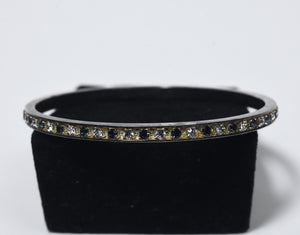 Vintage Blue and Clear Crystal Bangle