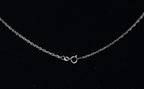 Blue and White Diamond Sterling Silver Cross Pendant on Sterling Silver Chain Necklace