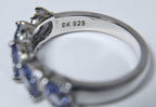 Sterling Silver Imitation Tanzanite Ring - Size 7.75