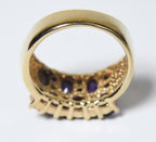 Synthetic Purple and Blue Sapphire Vermeil Ring - Size 10