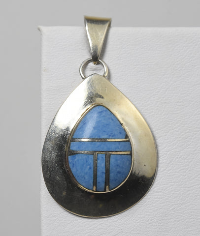 Sterling Silver Dumortierite Pendant