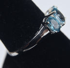 Sterling Silver Blue Topaz Ring - Size 8