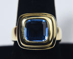 Blue Topaz Vermeil Ring - Size 9