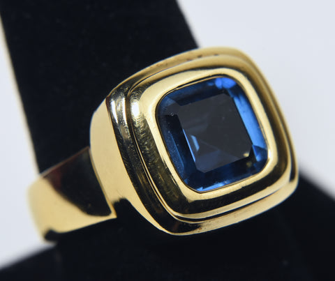 Blue Topaz Vermeil Ring - Size 9
