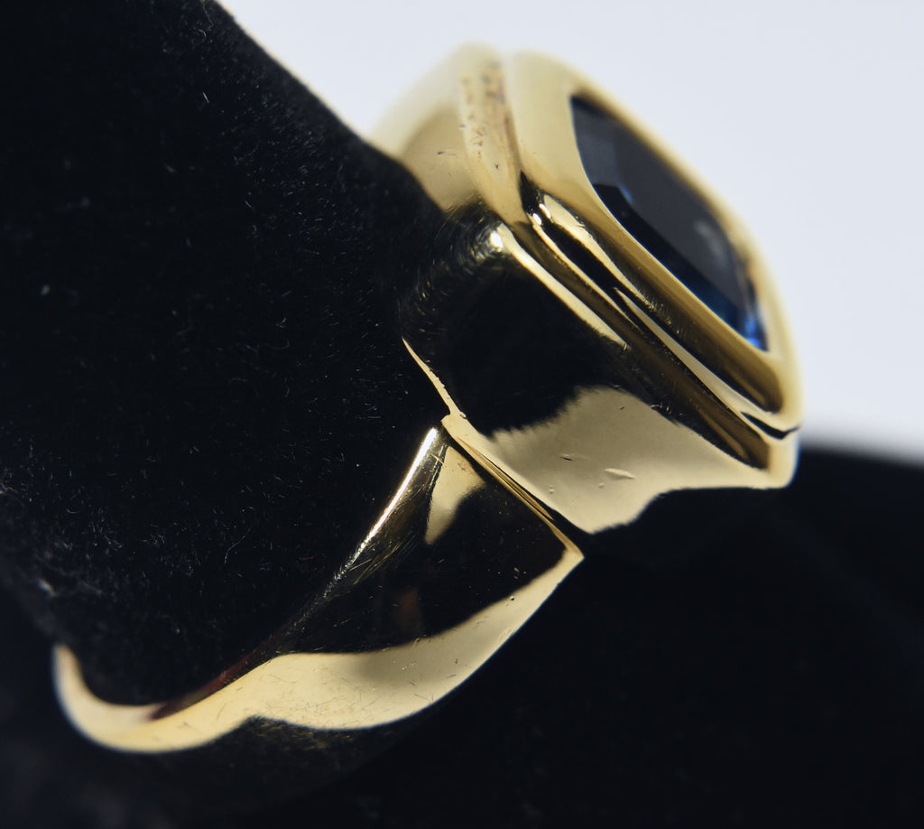 Blue Topaz Vermeil Ring - Size 9
