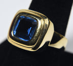 Blue Topaz Vermeil Ring - Size 9