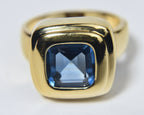 Blue Topaz Vermeil Ring - Size 9