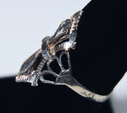 Sterling Silver Pierced Design Ring - Size 7