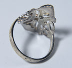 Sterling Silver Pierced Design Ring - Size 7