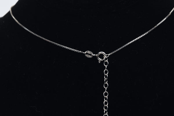 Italian Sterling Silver Box Link Chain Necklace - 18"+