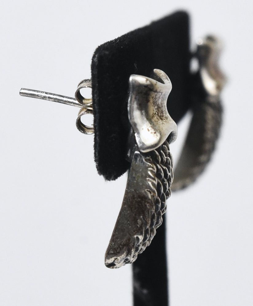 Vintage Braided Hinged Stud Earrings