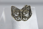 Sterling Silver Filigree Butterfly Ring (DAMAGED) - Size 11
