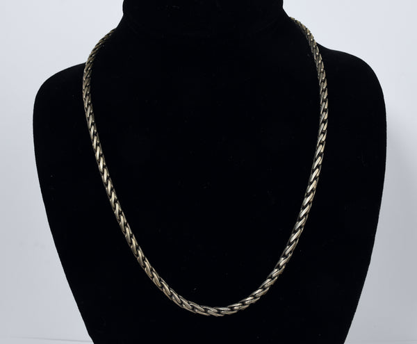 Vintage Heavy Sterling Silver Chain Necklace - 19.5"