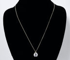Cubic Zirconia Pendant Sterling Silver Chain Necklace - 19"