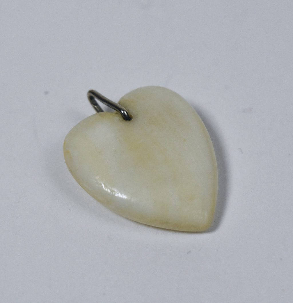 Carved Shell Heart Pendant