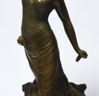 Victor-Heinrich Seifert - Bronze Female Castanet Player Sculpture