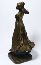Victor-Heinrich Seifert - Bronze Female Castanet Player Sculpture