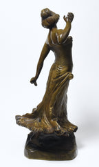 Victor-Heinrich Seifert - Bronze Female Castanet Player Sculpture