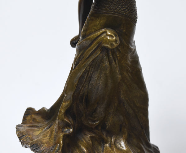 Victor-Heinrich Seifert - Bronze Female Castanet Player Sculpture