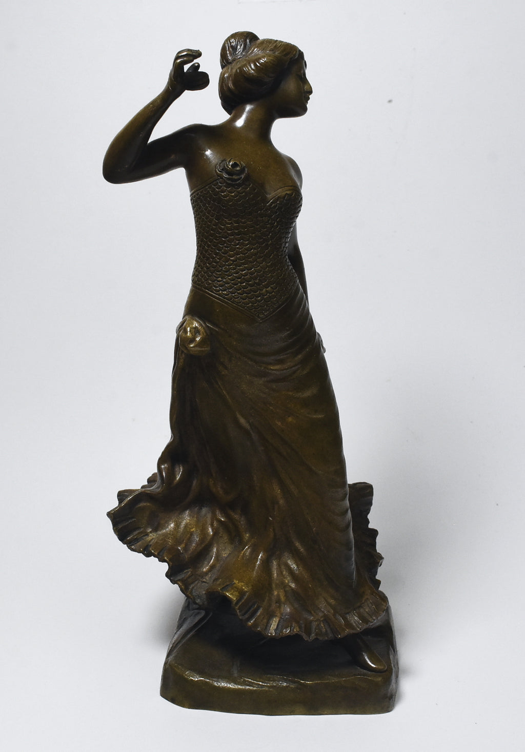 Victor-Heinrich Seifert - Bronze Female Castanet Player Sculpture