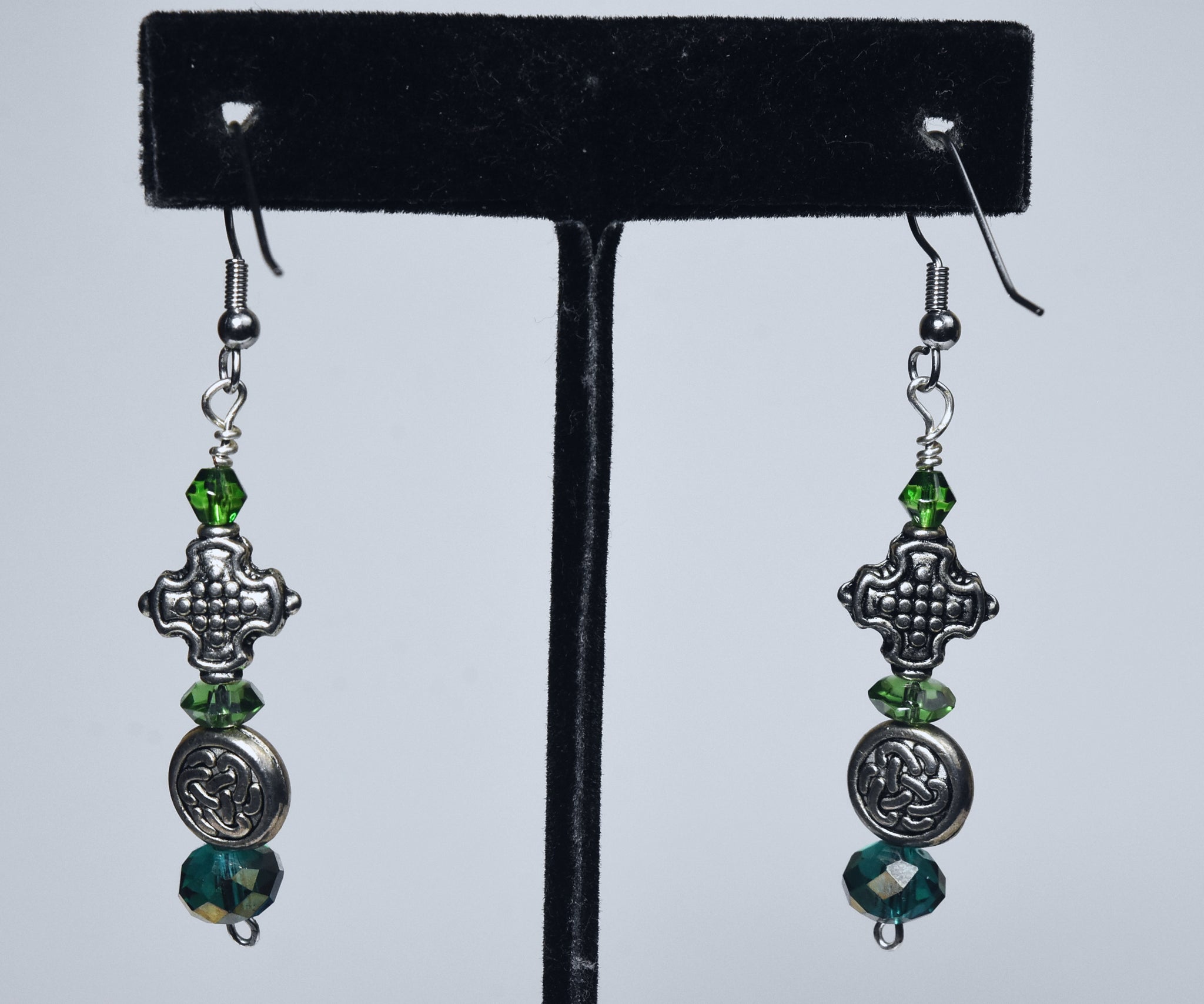 Celtic Knot Beads Dangle Earrings