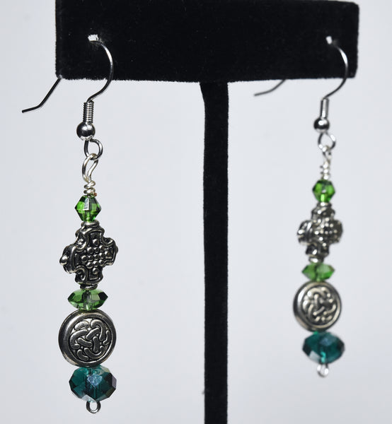 Celtic Knot Beads Dangle Earrings