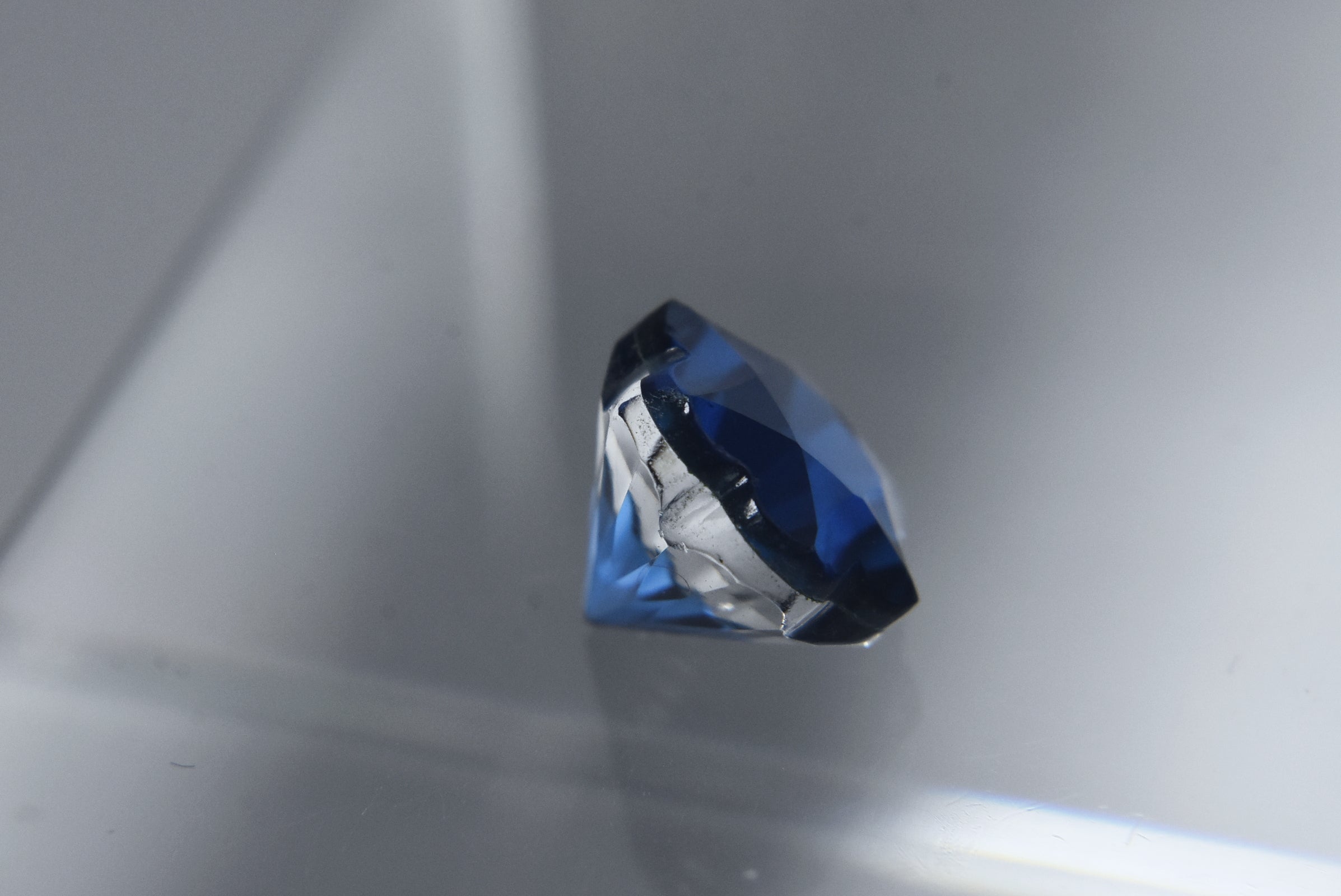 Single Flower Cut Ceylon Blue Quartz Triplet
