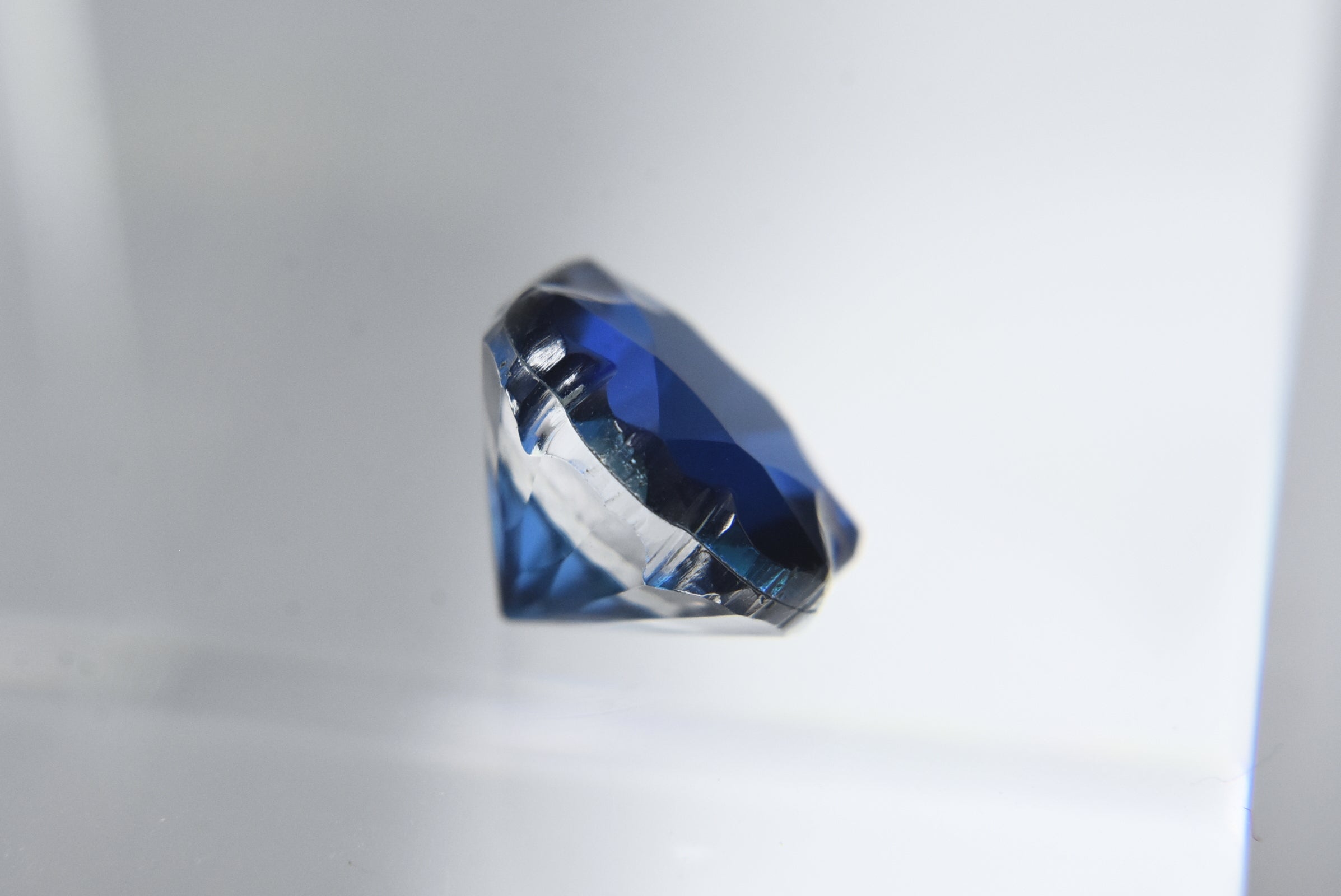 3.75ct Single Flower Cut Ceylon Blue Quartz Triplet