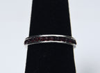 Vintage Sterling Silver Dark Red Channel Set Band (MISSING 'STONES') - Size 4