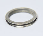 Vintage Sterling Silver Dark Red Channel Set Band (MISSING 'STONES') - Size 4