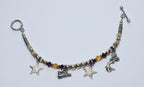 Beaded Cheerleader Sterling Silver Charm Bracelet